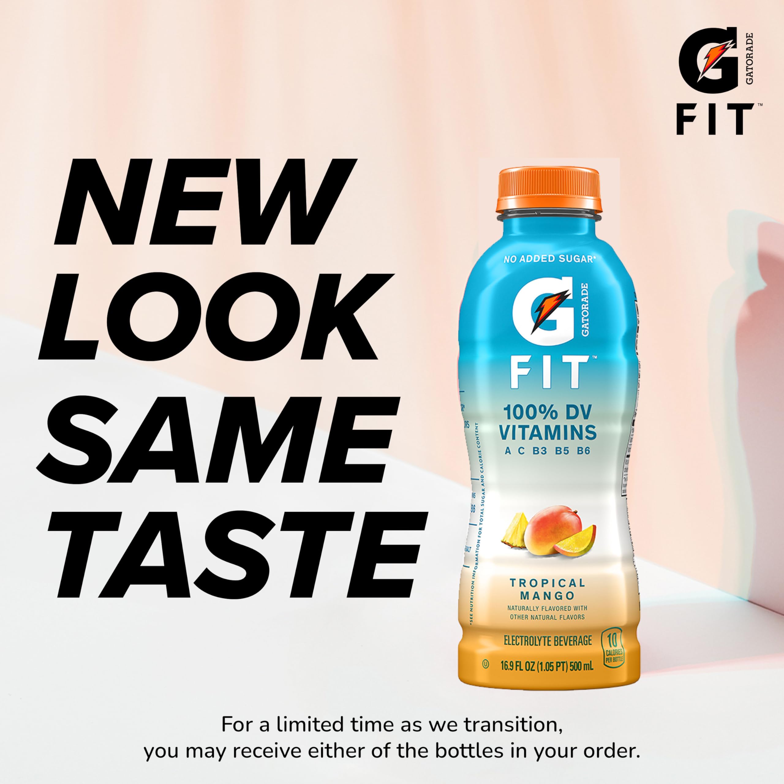 Gatorade Fit no added sugar bottle suitable for calorie-conscious athletes.