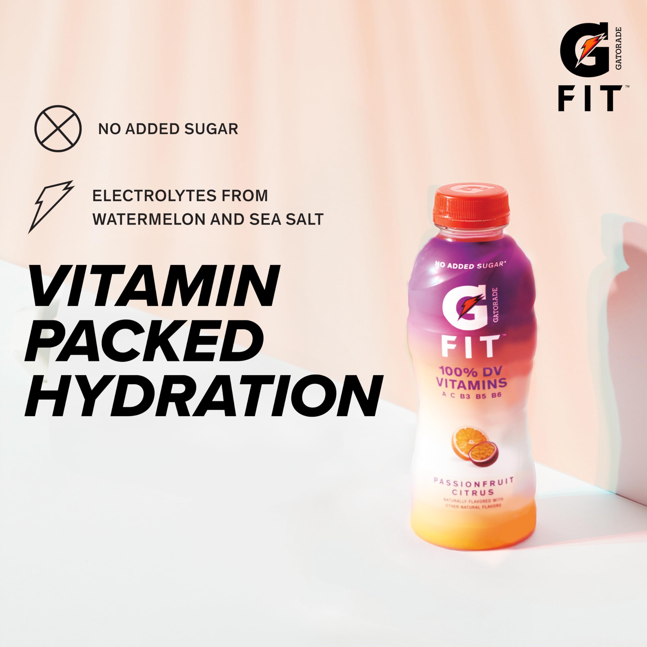 Gatorade Fit Watermelon Strawberry scene emphasizing no added sugar