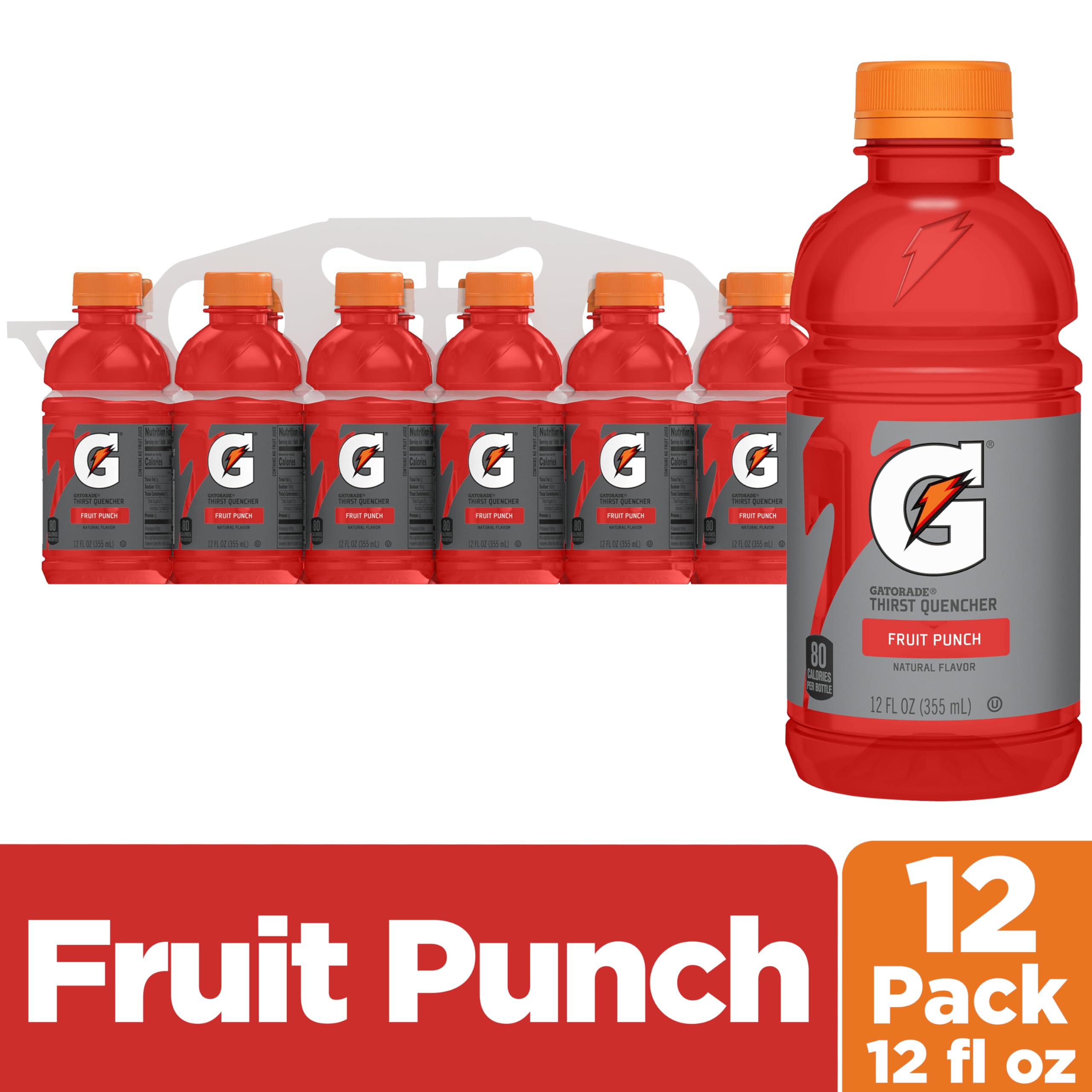 Gatorade Fruit Punch bottle top view emphasizing grab-and-go hydration