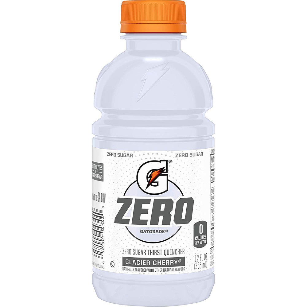 Gatorade G Zero Glacier Cherry 12oz bottle for on-the-go hydration