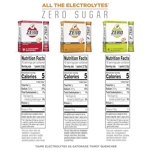 Gatorade G Zero Orange packet designed for quick electrolyte replenishment on the go.
