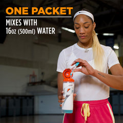 Gatorade G Zero powder flavors display showing three mix options for varied workouts