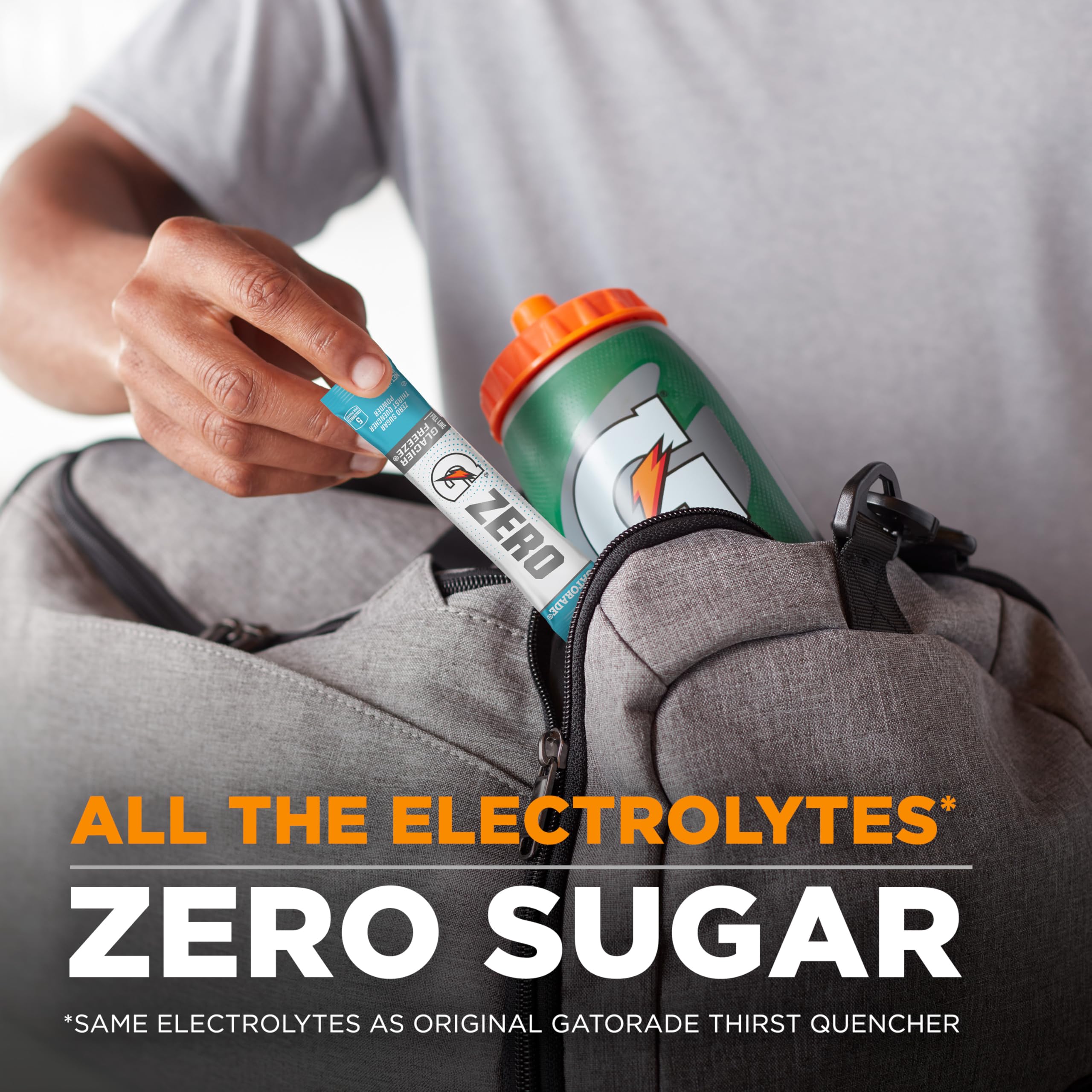 Gatorade G Zero powder nutrition label highlights electrolytes