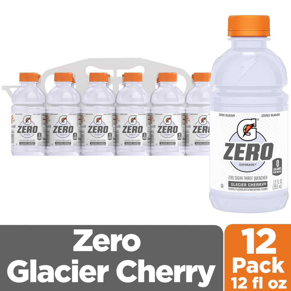 Glacier Cherry G Zero bottle in gym bag for quick hydration on the go