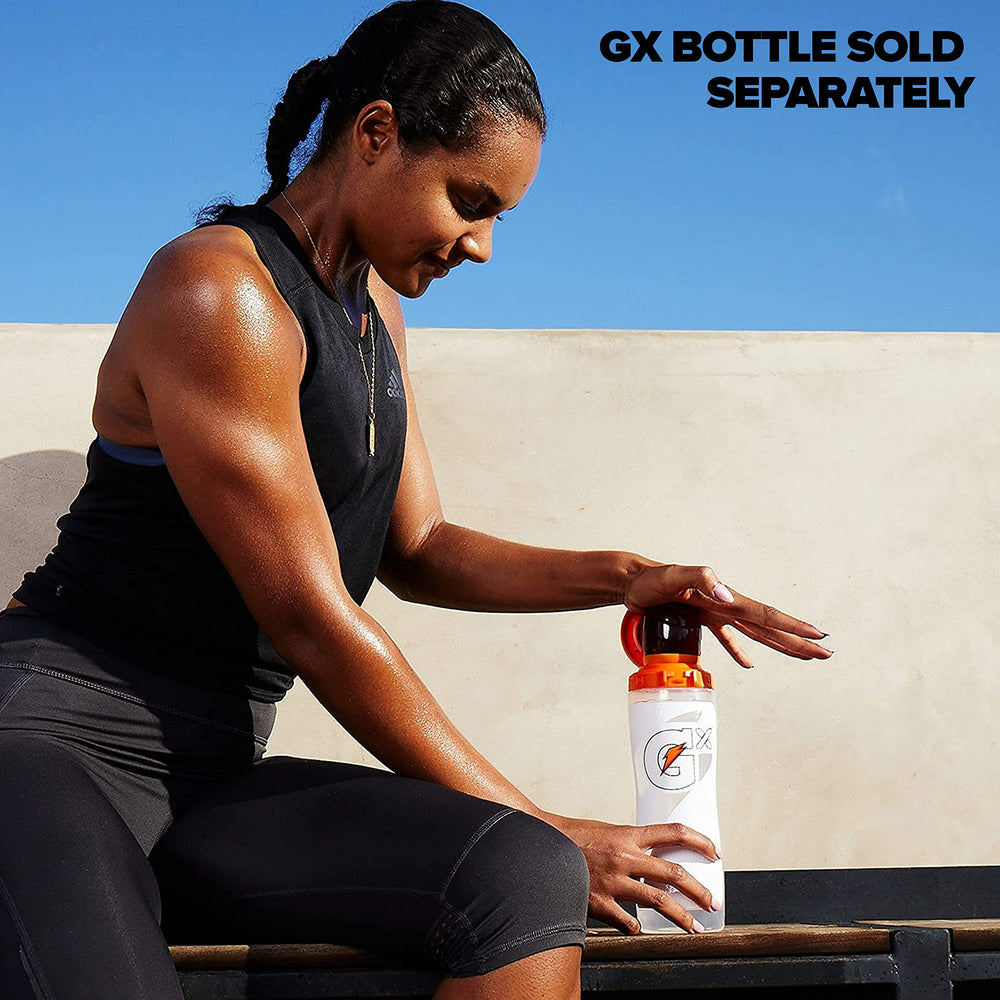 Gatorade Gx compact packaging highlighting space-saving hydration at events.