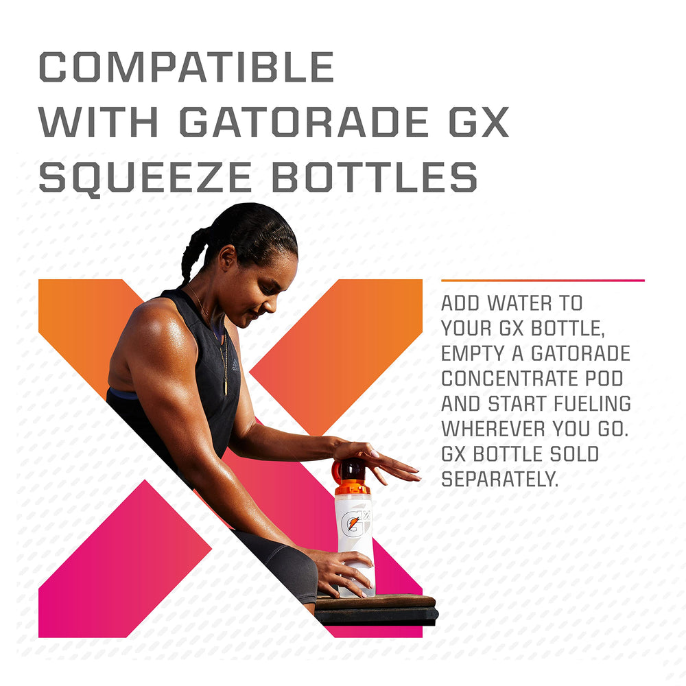 Gatorade GX Jug in-use demonstrates multi-pod fueling options.