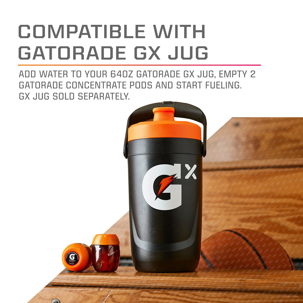 Gatorade Gx pod dispensing for easy flavor dosing on the go