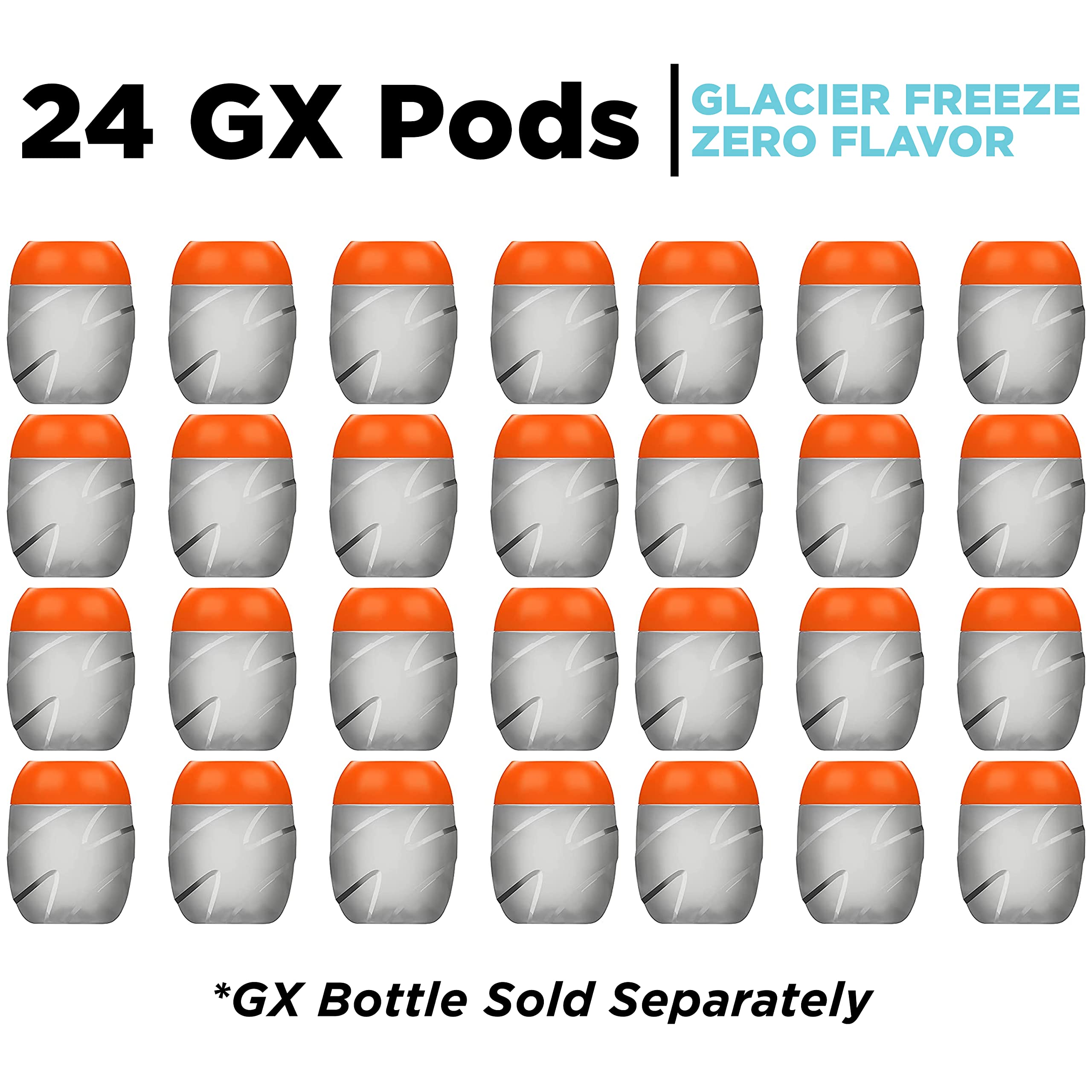 Gx bottle with Glacier Freeze pod ready to mix during workout