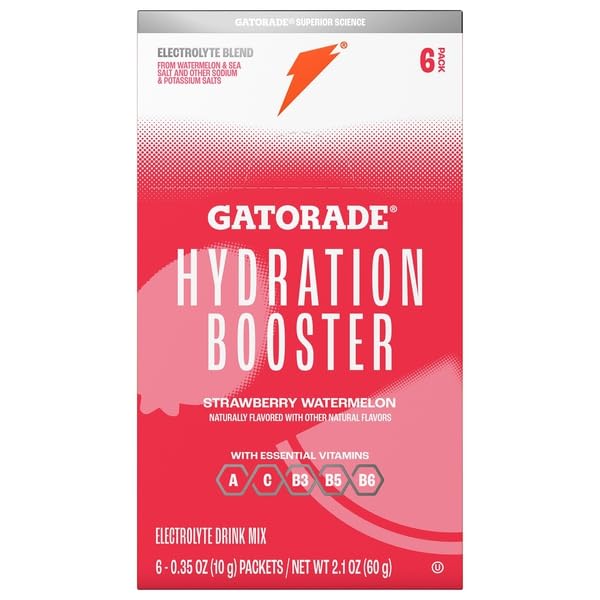 Gatorade Hydration Strawberry Watermelon Drink Mix canister for athletic hydration on the go.