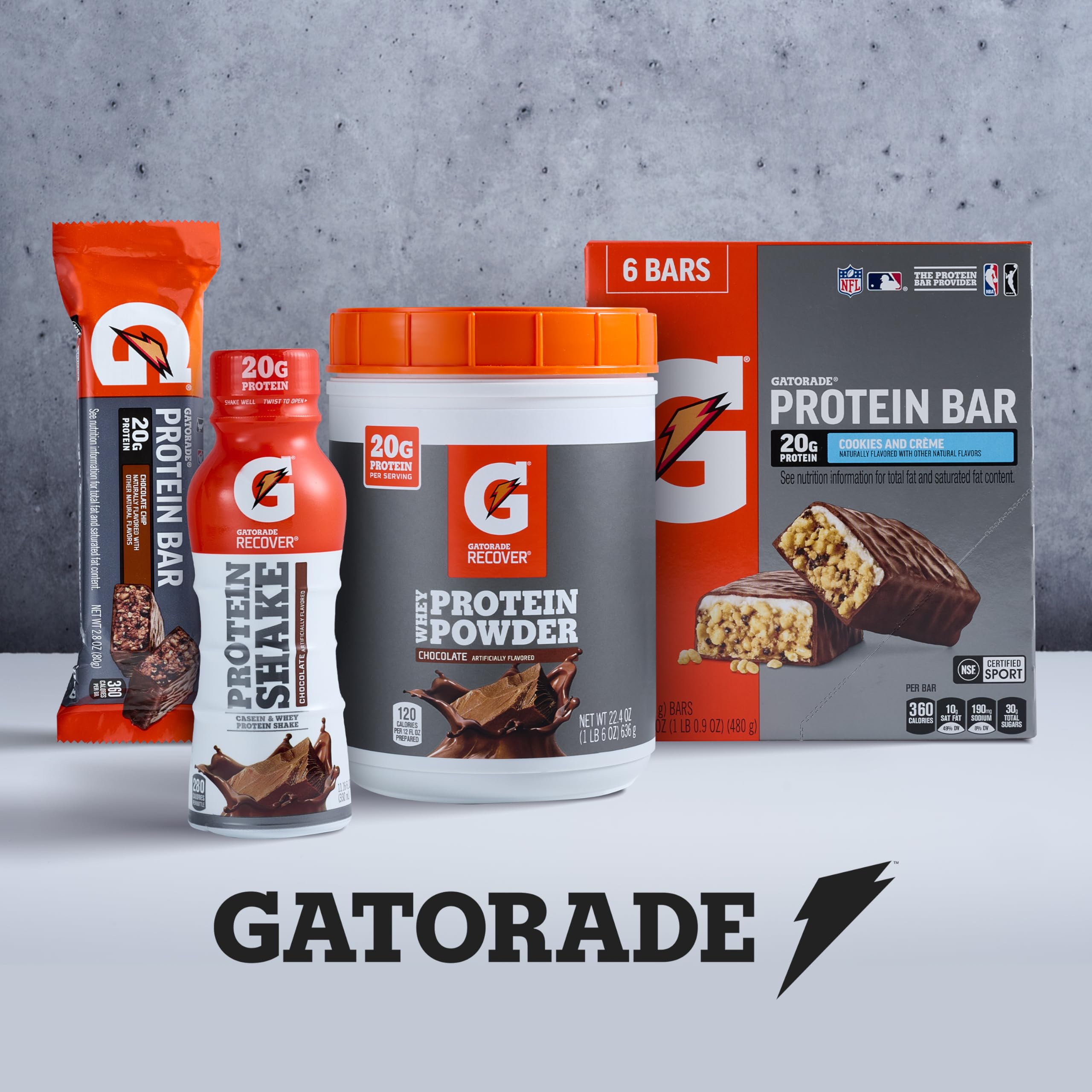 Gatorade Recover shake poured into glass after training