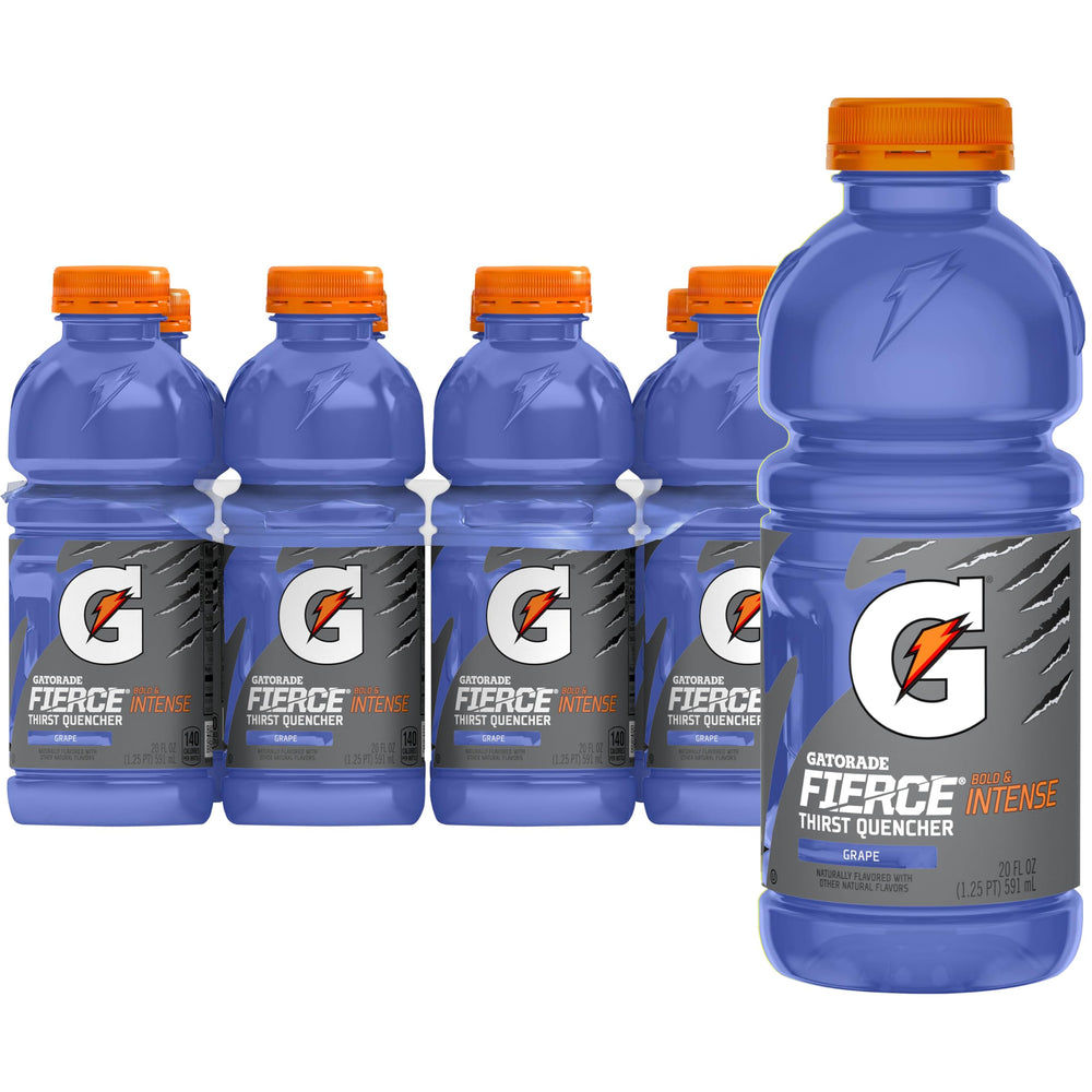 Gatorade Thirst Quencher Fierce Grape eight-pack bottle for post-practice hydration