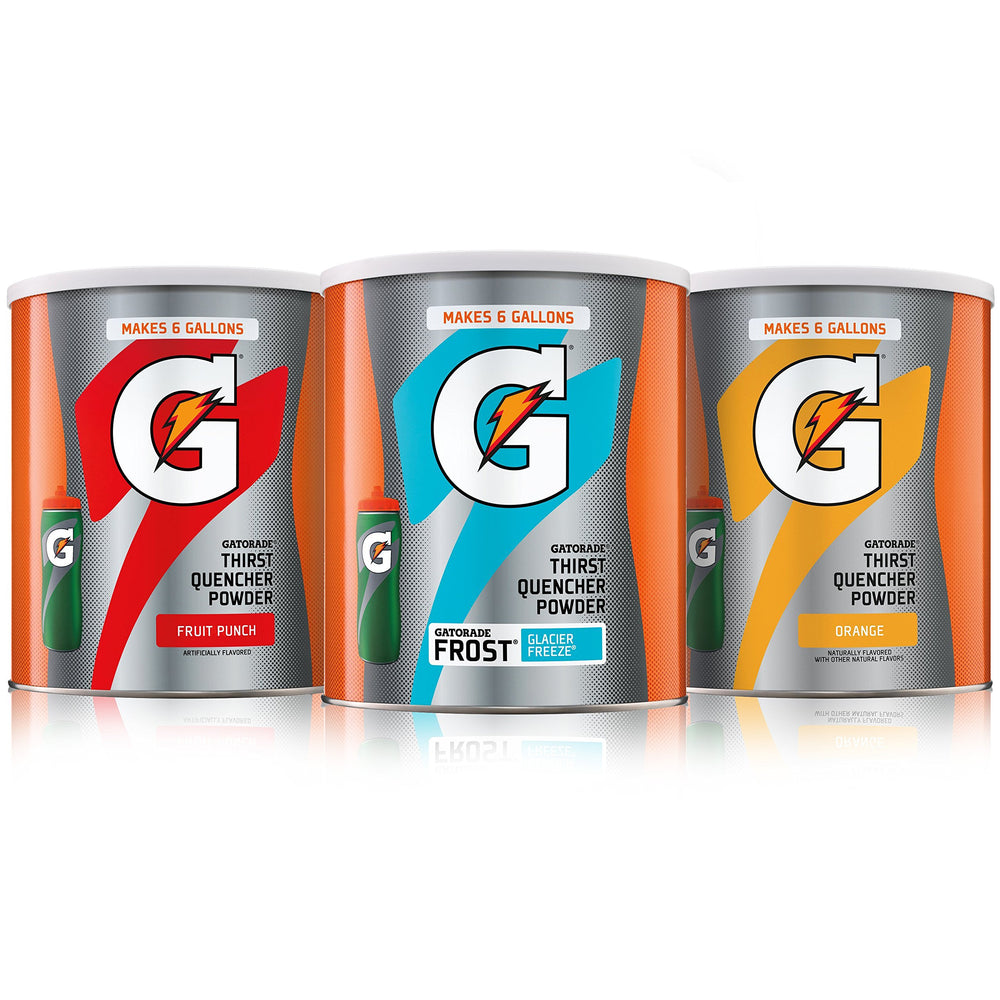 Gatorade Thirst Quencher Fruit Punch powder canister for flavorful hydration on the go