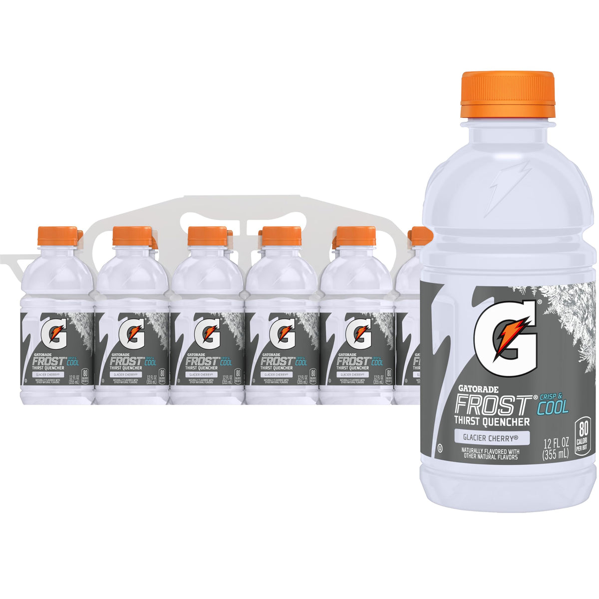 Gatorade Thirst Quencher Glacier Cherry 12-pack front bottle for quick refreshment