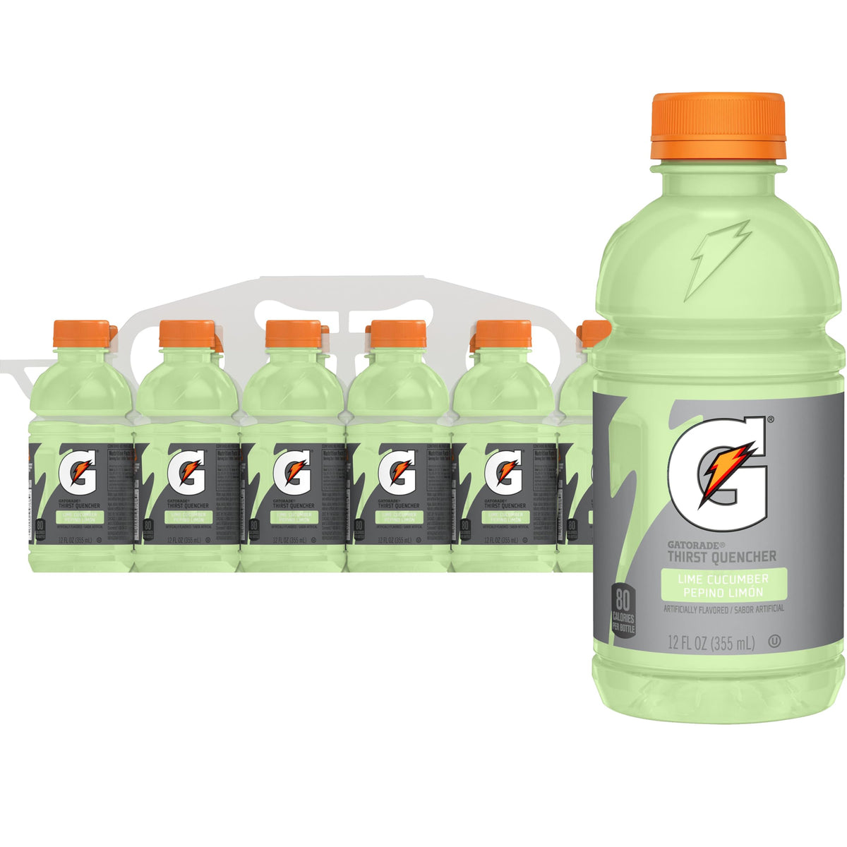 Gatorade Thirst Quencher Lime Cucumber bottle front ready for on-the-go hydration