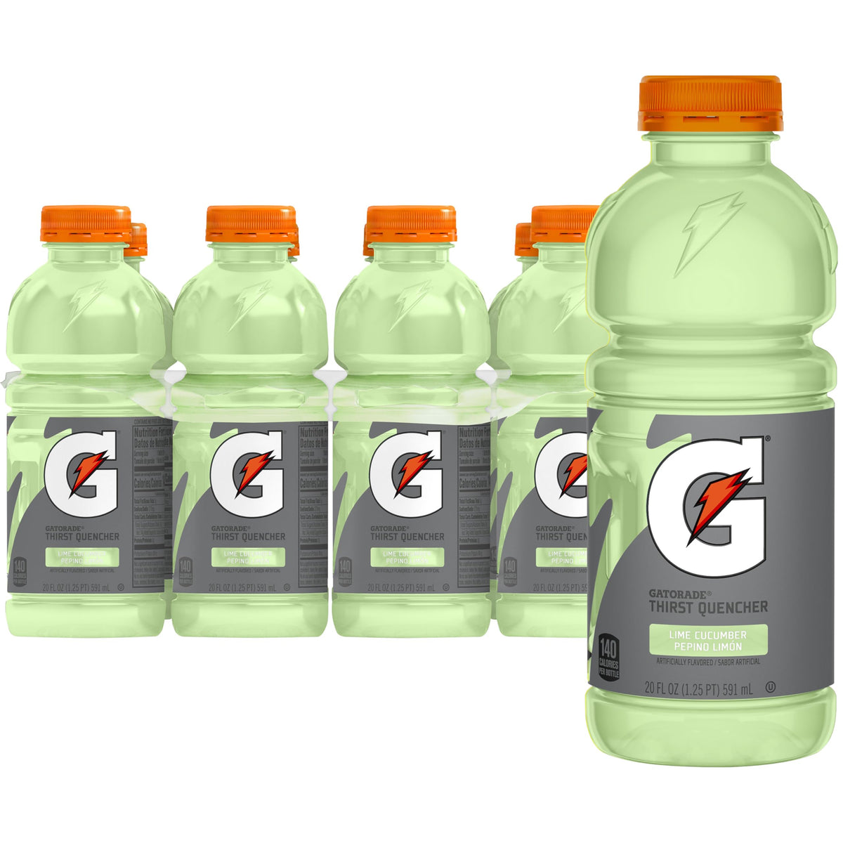 Gatorade Thirst Quencher Lime Cucumber bottle during workout for refreshing hydration