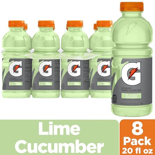 Gatorade Thirst Quencher Lime Cucumber glass with ice after practice