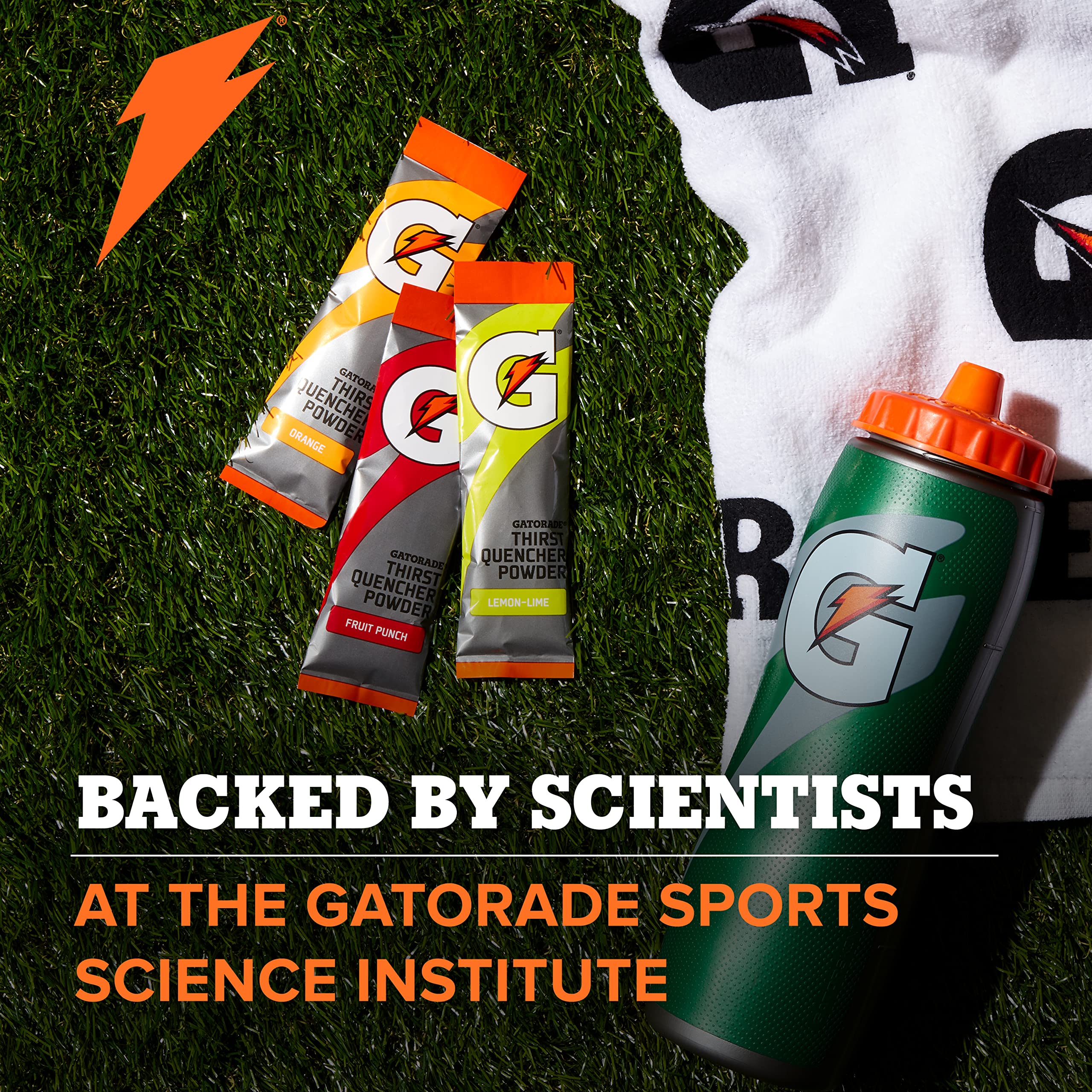 Gatorade Thirst Quencher powder stored in a cooler for on-the-go use