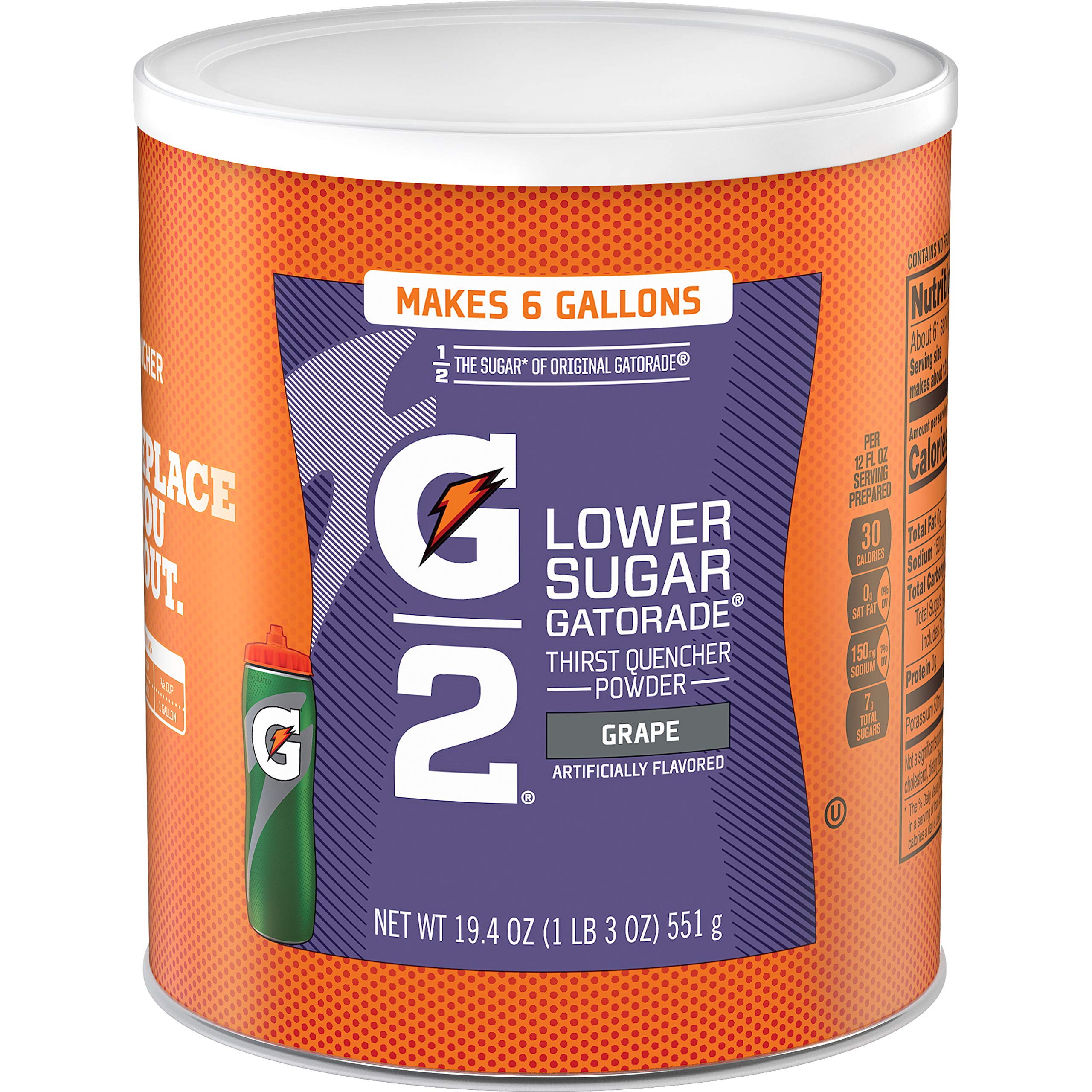 Gatorade Thirst Quencher Powder grape pack of 3 canisters for easy workout hydration