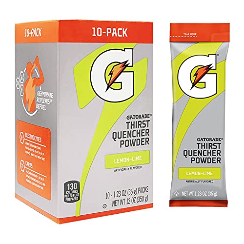 Gatorade Thirst Quencher Lemon-Lime powder packets ready to mix for 20-ounce hydration
