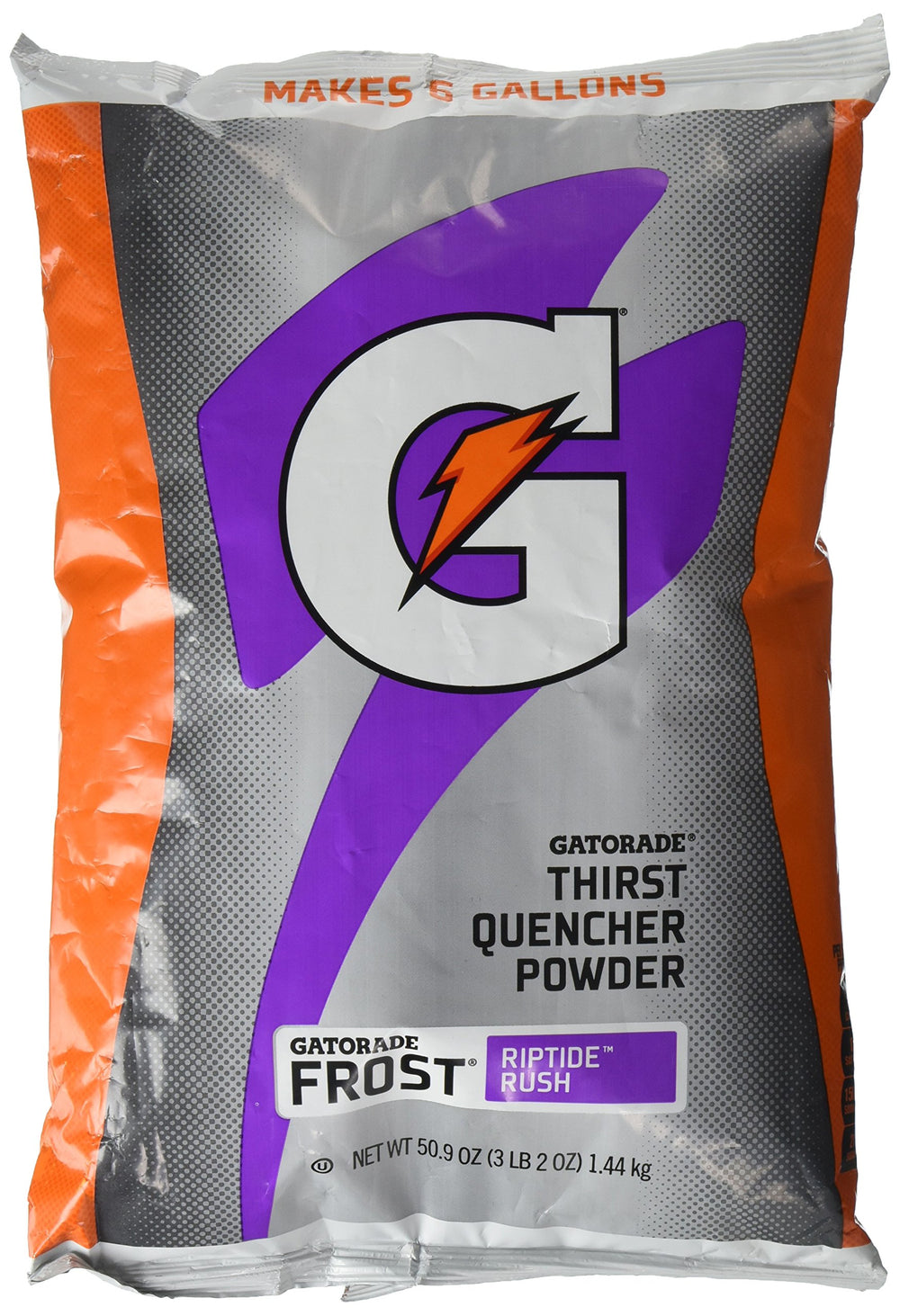 Gatorade Thirst Quencher Powder Purple Frost Riptide Rush bag ready for hydration