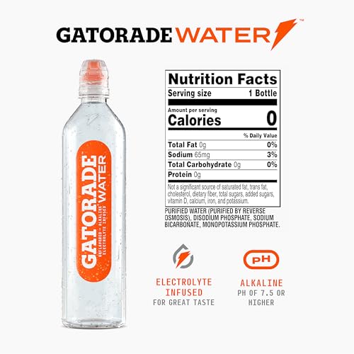 Gatorade Water electrolyte-infused drink supports steady hydration during workouts.