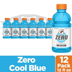 Gatorade Zero Cool Blue liquid pour demonstrates refreshing hydration on the go.