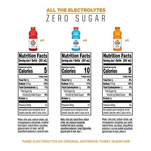 Gatorade Zero Glacier Freeze 20oz bottle for electrolyte replenishment with refreshing taste