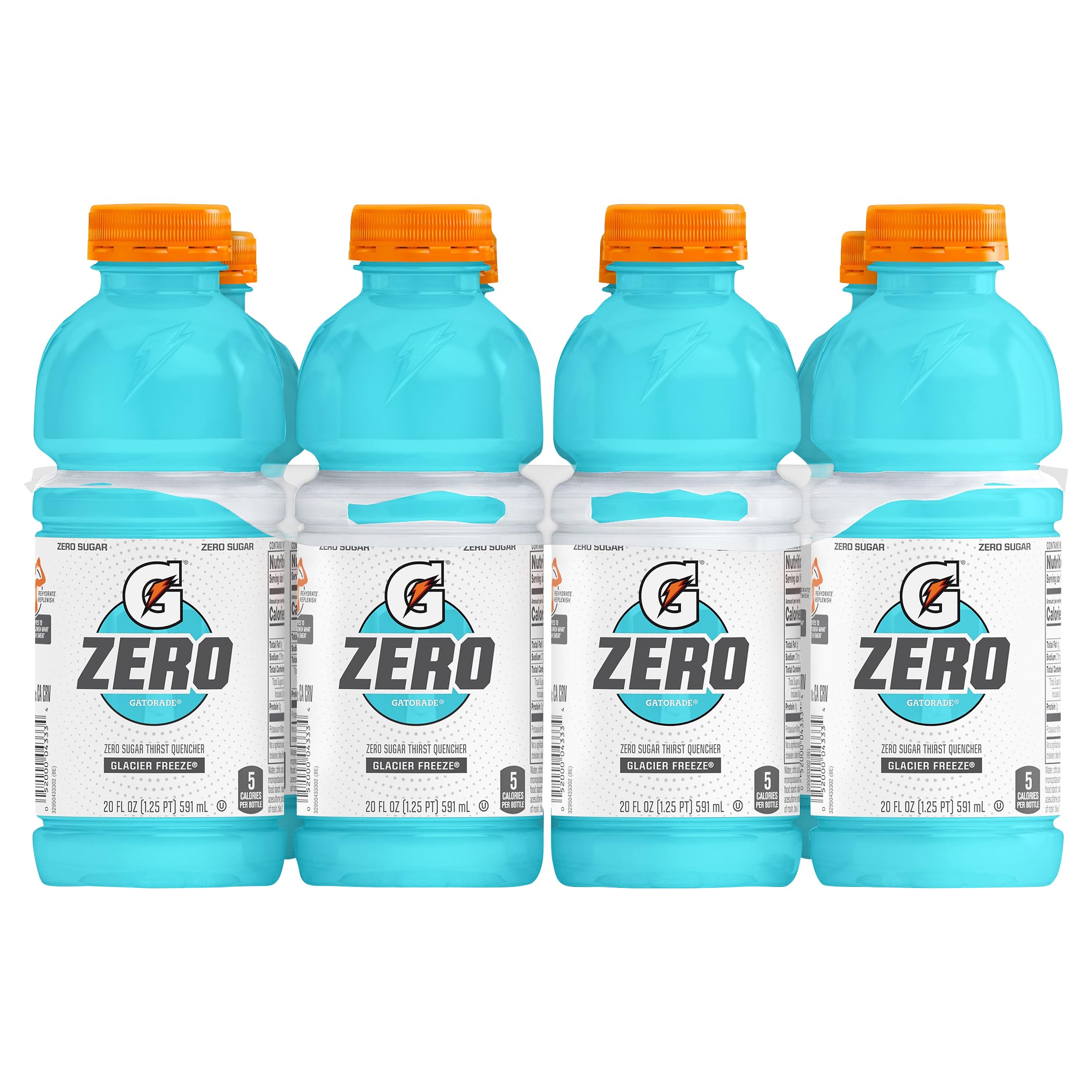 Gatorade Zero Glacier Freeze bottle for workouts with zero sugar and electrolytes.