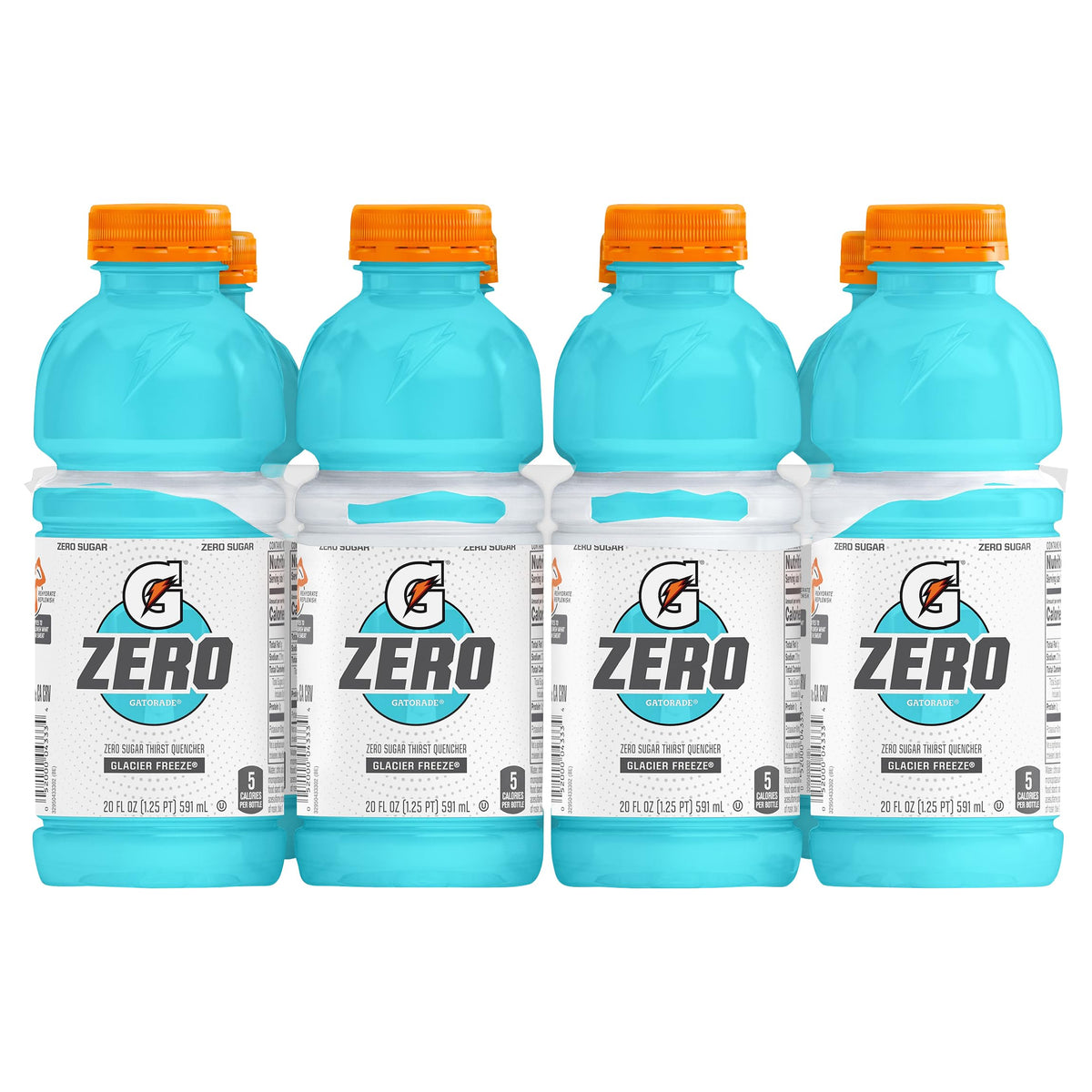 Gatorade Zero Glacier Freeze bottle for workouts with zero sugar and electrolytes.