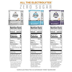 Gatorade Zero Glacier Freeze powder dissolving to fuel workouts.