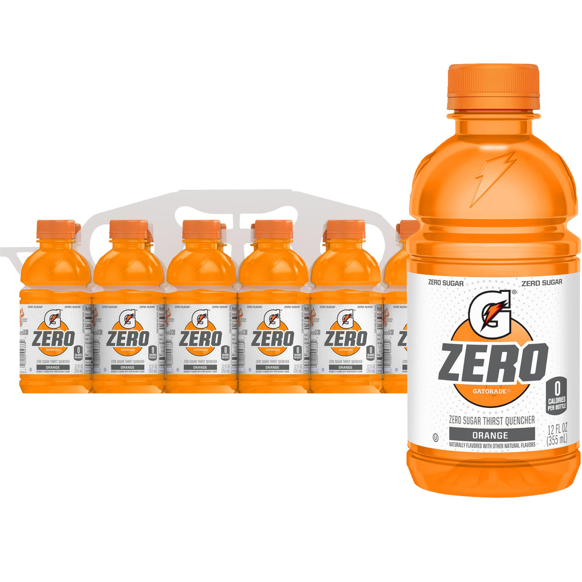 Gatorade Zero Orange 12oz bottle ready for training hydration