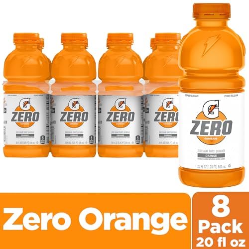 Refrigerator shelf with Gatorade Zero Orange ready to grab