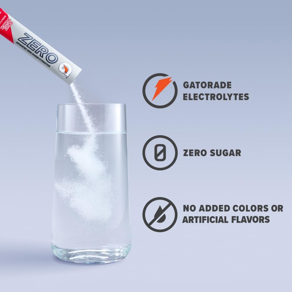 Gatorade stick packet closeup highlighting single‑serve convenience and easy transport