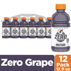 Gatorade Zero Sugar Grape label close-up highlighting zero sugar