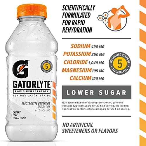 Gatorlyte nutrition label emphasizes five electrolytes and no artificial additives