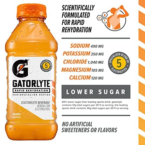 Gatorlyte orange bottle in use during an outdoor run