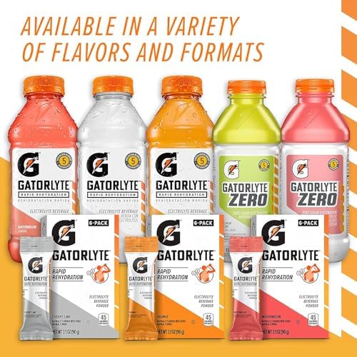 Gatorlyte Zero Fruit Punch being poured into a glass after a workout.