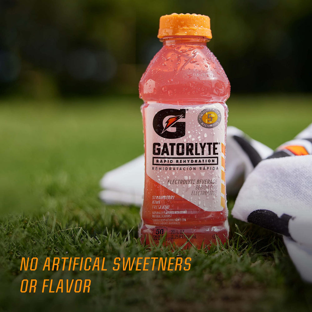 Gatorlyte Zero Sugar label close-up highlights no artificial sweeteners