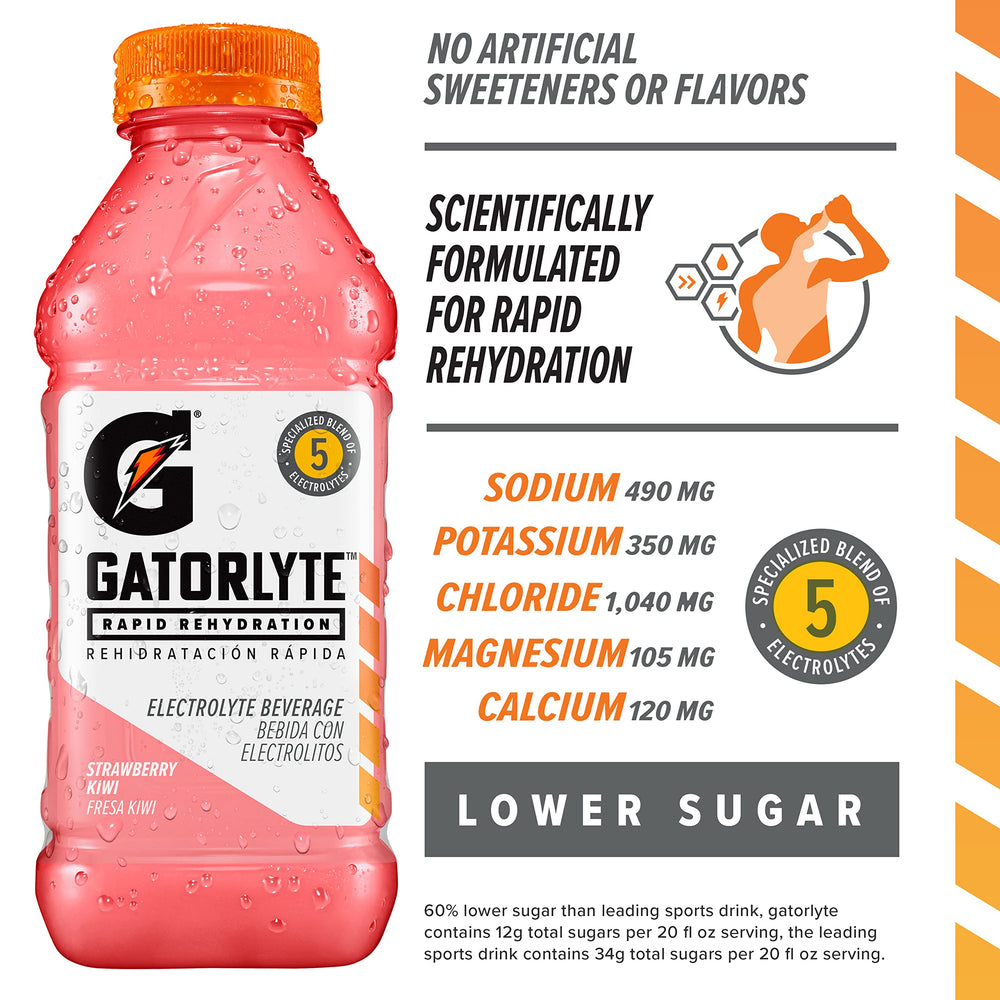 Gatorlyte Zero Sugar orange-pineapple bottle ideal for post-workout recovery