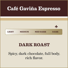 Gavina Arabica beans close-up highlighting premium origin for a rich crema.