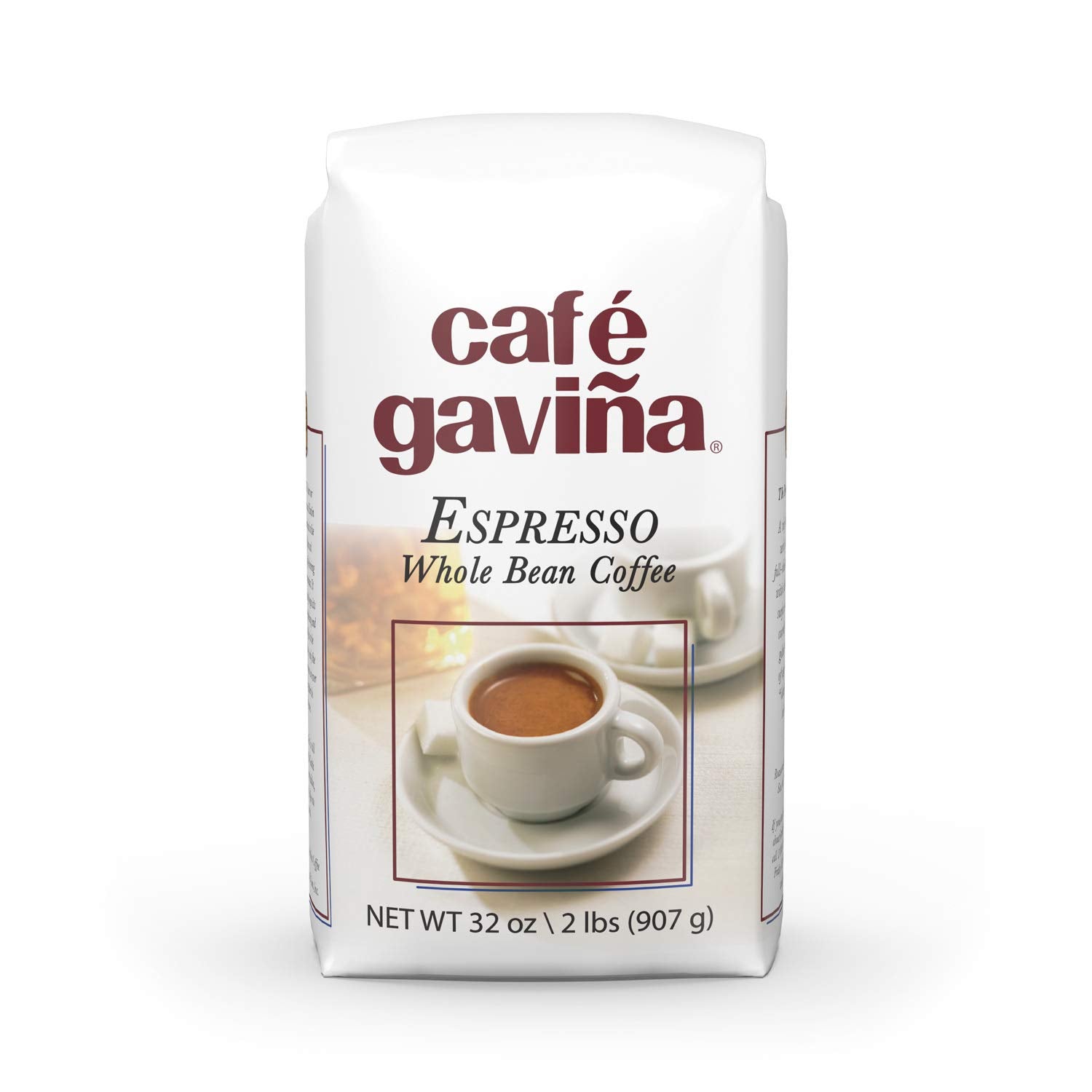Gavina Espresso whole bean bag 32 oz ready for grinding to unlock bold flavor.