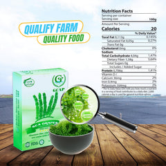 GCAP Sea Grapes umibudo close-up beads glistening, perfect for sushi toppings and vibrant meals.