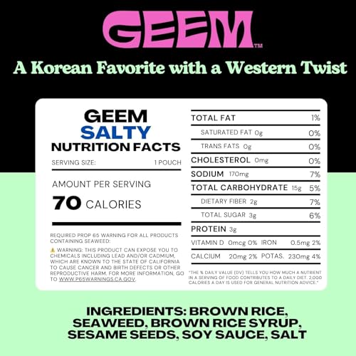 Geem Seaweed Snacks lunch time crunch idea for quick, healthy snacking.