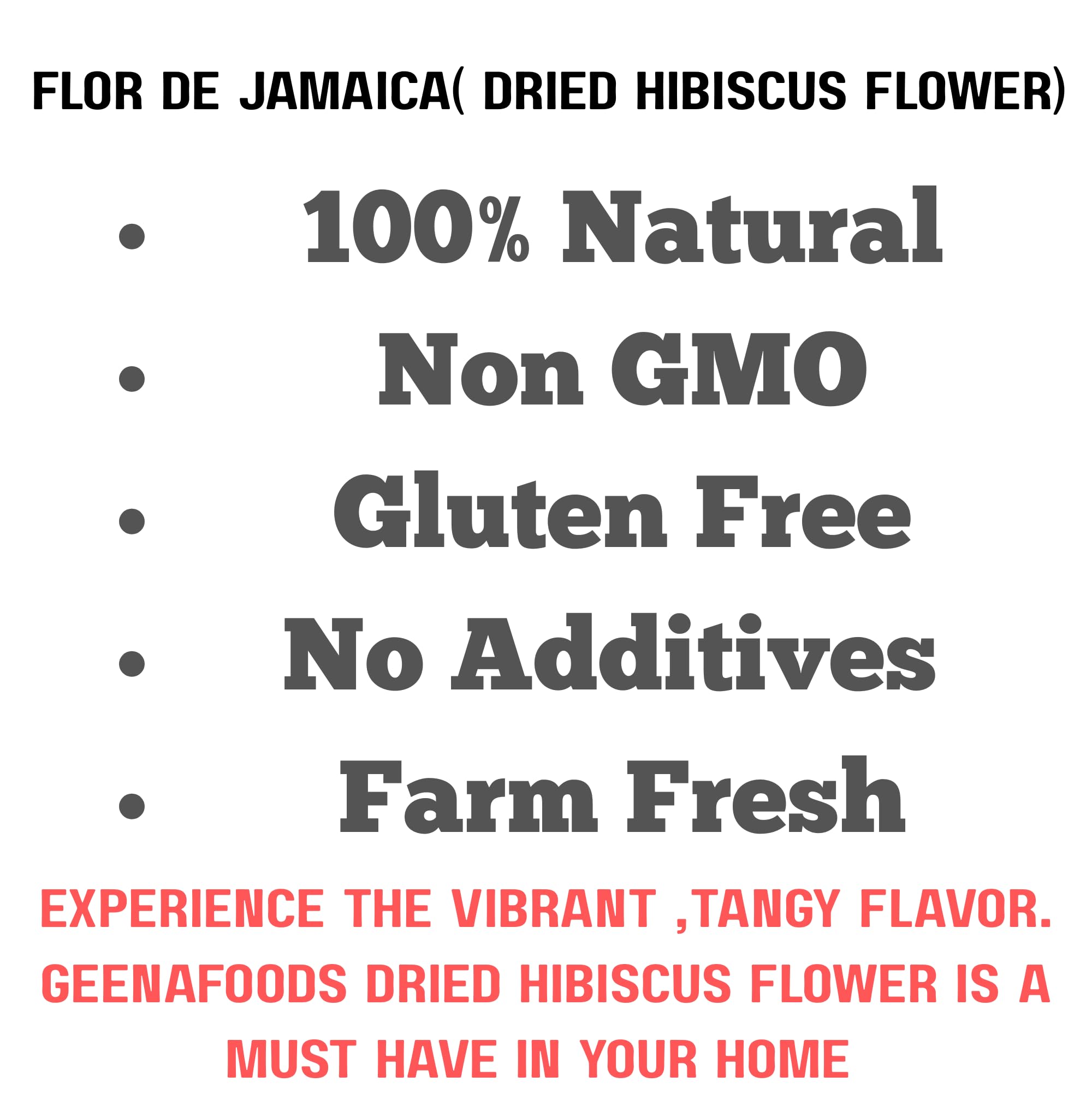Geenafoods hibiscus petals for agua fresca and refreshing drinks