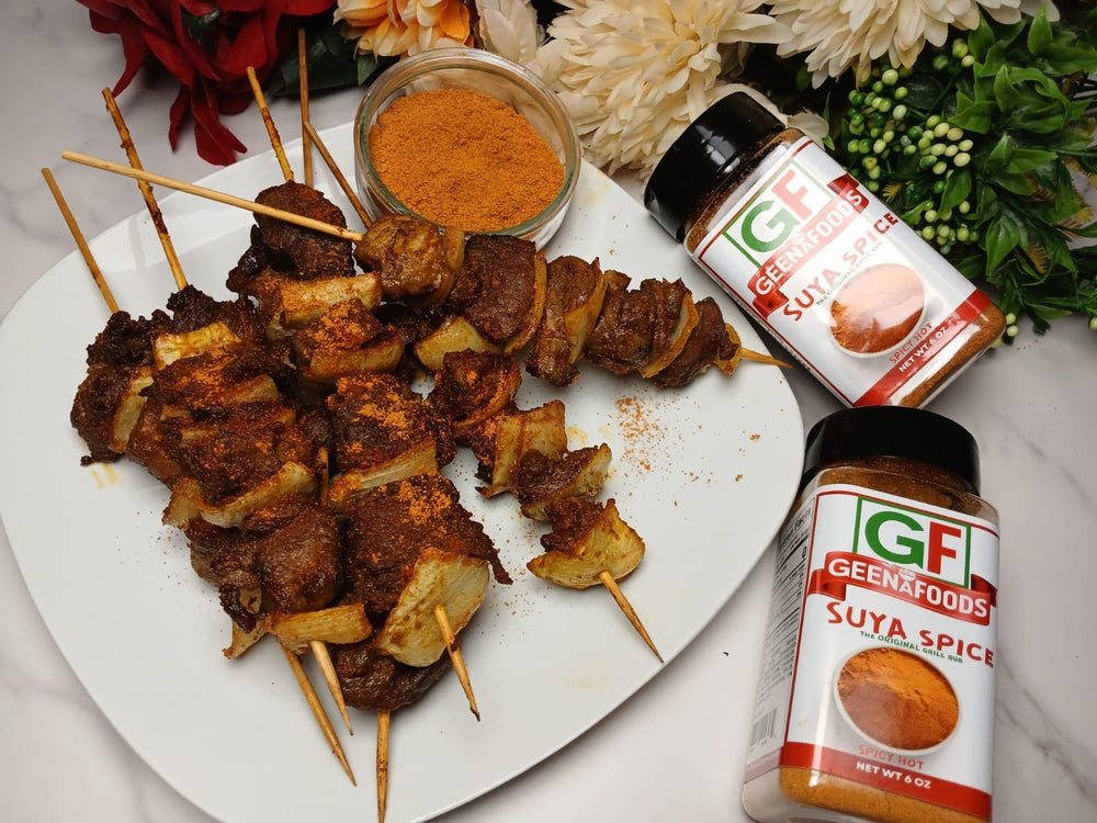 Geenafoods Suya packaging shows USA-made production