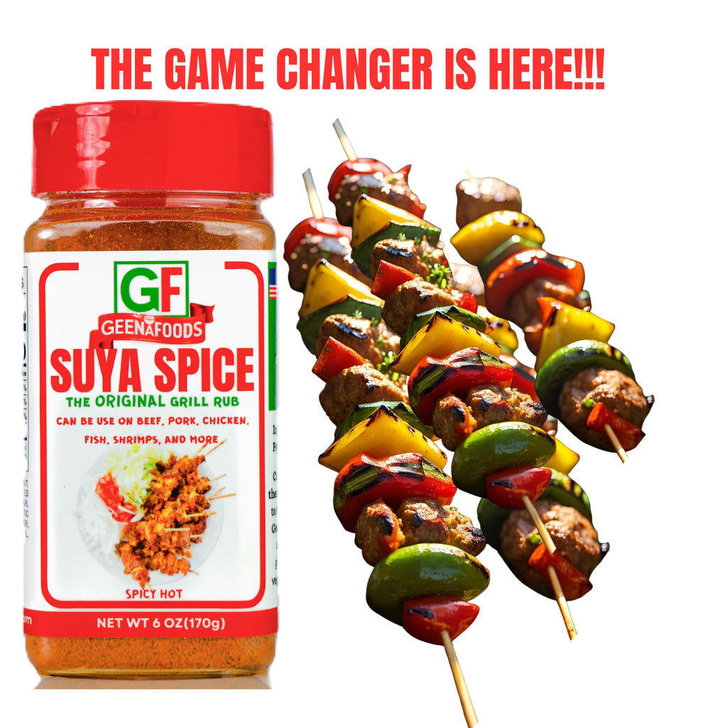 Geenafoods Suya roasted peanuts closeup highlights the primary ingredient