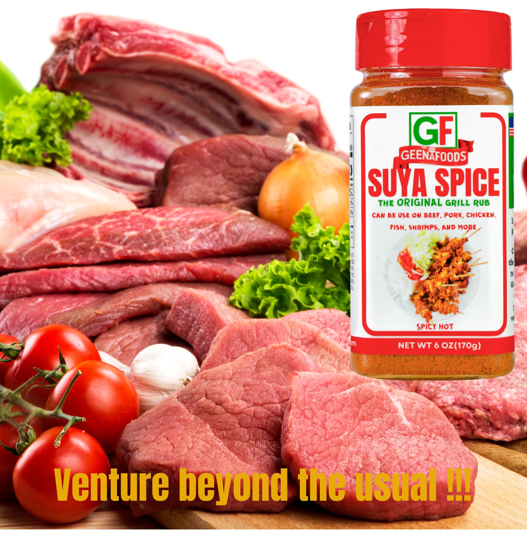Geenafoods Suya in soup or stew adds depth with nutty aroma