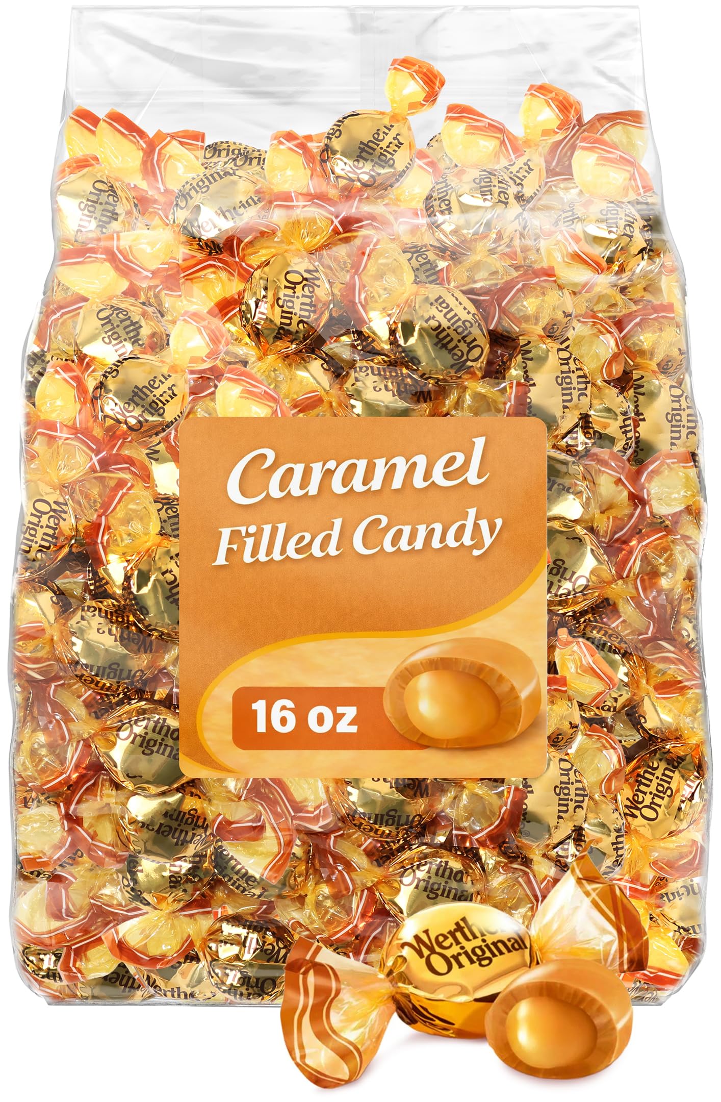 GEEOOLLAH caramel-filled candies bulk bag front view, ideal for shared snacking.