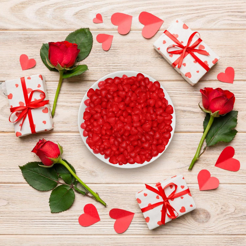 GEEOOLLAH Cinnamon Imperial Hearts for classroom exchanges and party favors.