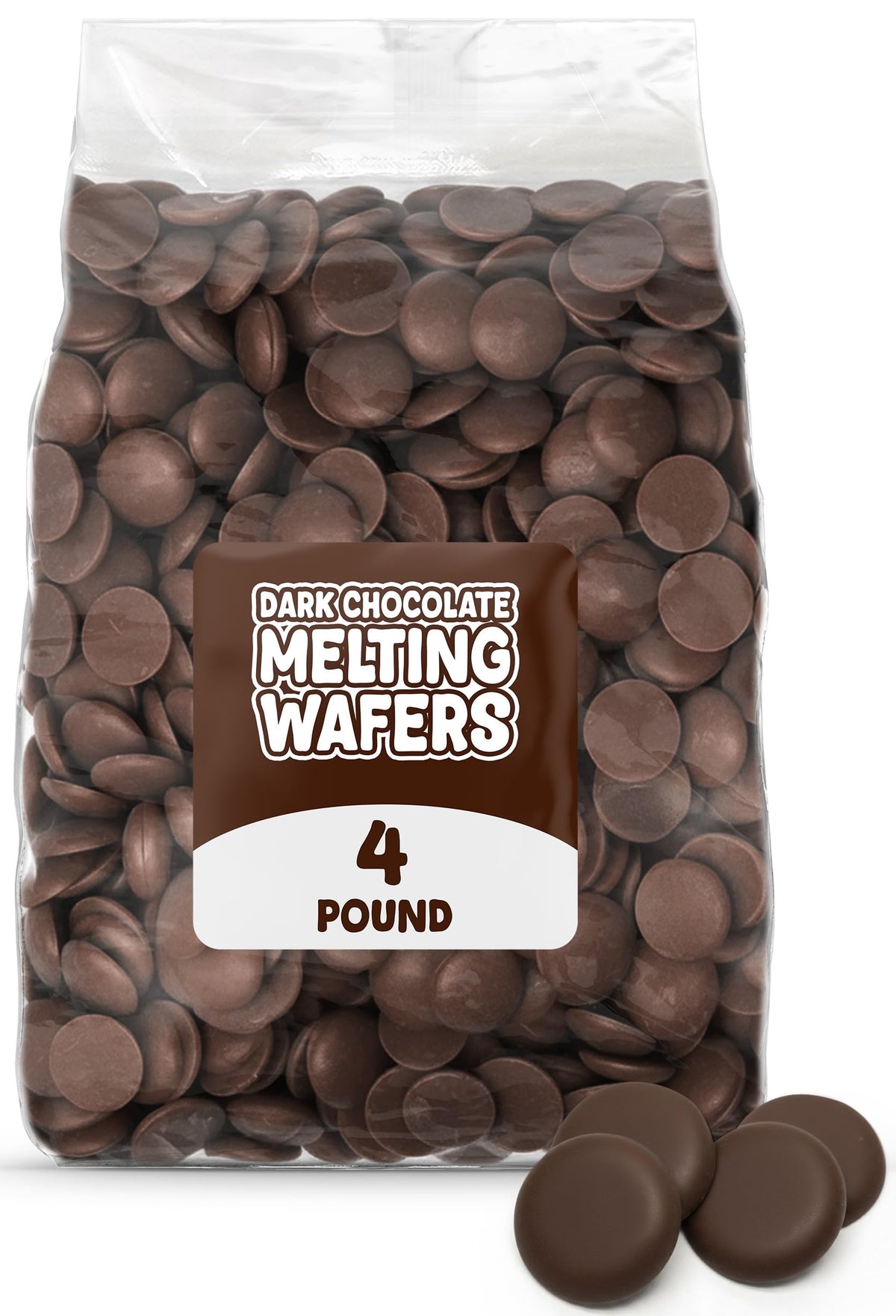 GEEOOLLAH dark cocoa candy melts in resealable bag for easy holiday coating
